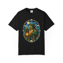 Stained Glass Fishing Lantern Turtle T-Shirt Graphic