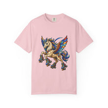 Stained Glass Roller Skate Pegasus T-Shirt Graphic