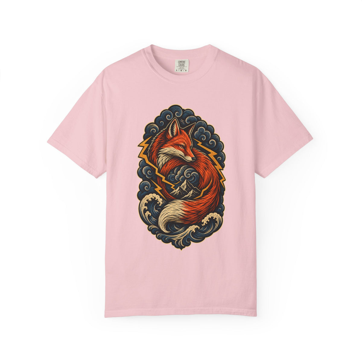 Woodcut Storm Fox Graphic Tee