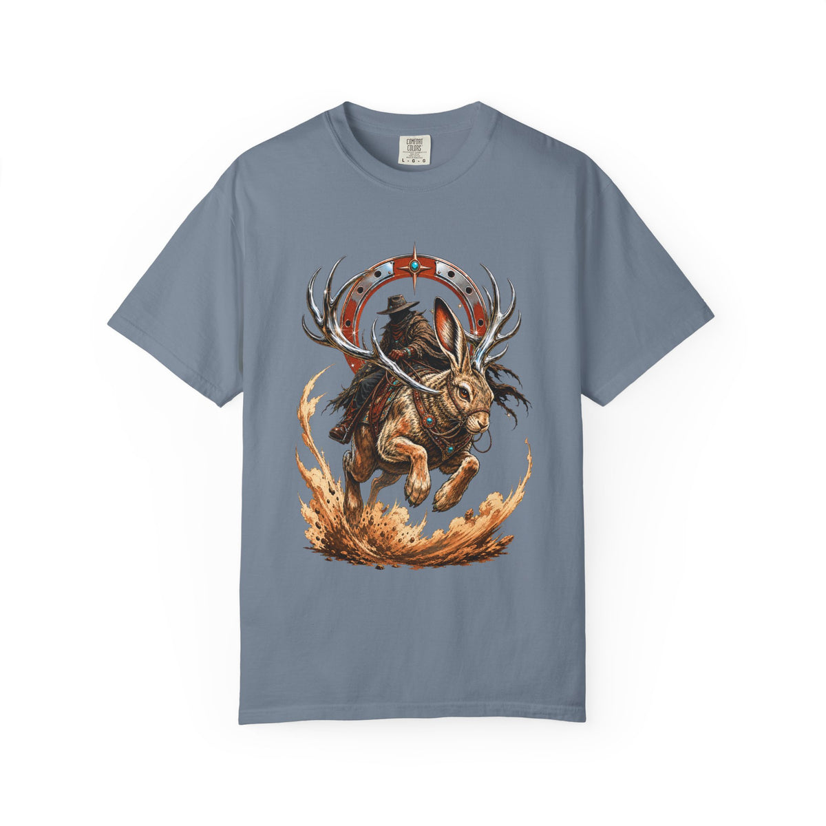 Desert Chrome Jackalope Rider T-Shirt Graphic