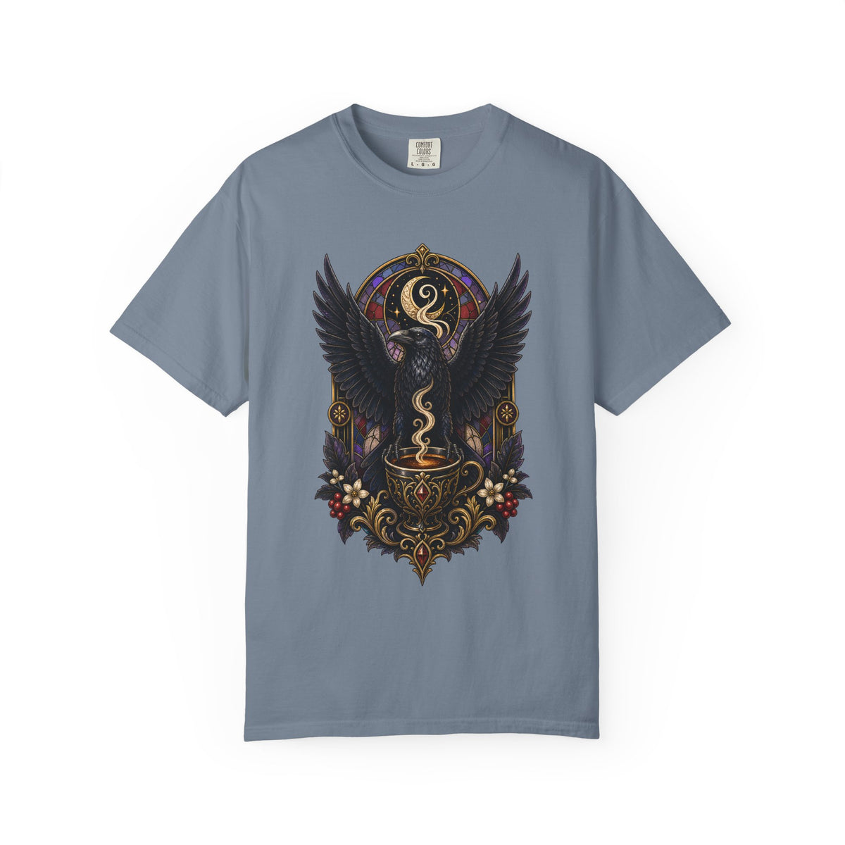 Gothic Espresso Raven T-Shirt Graphic