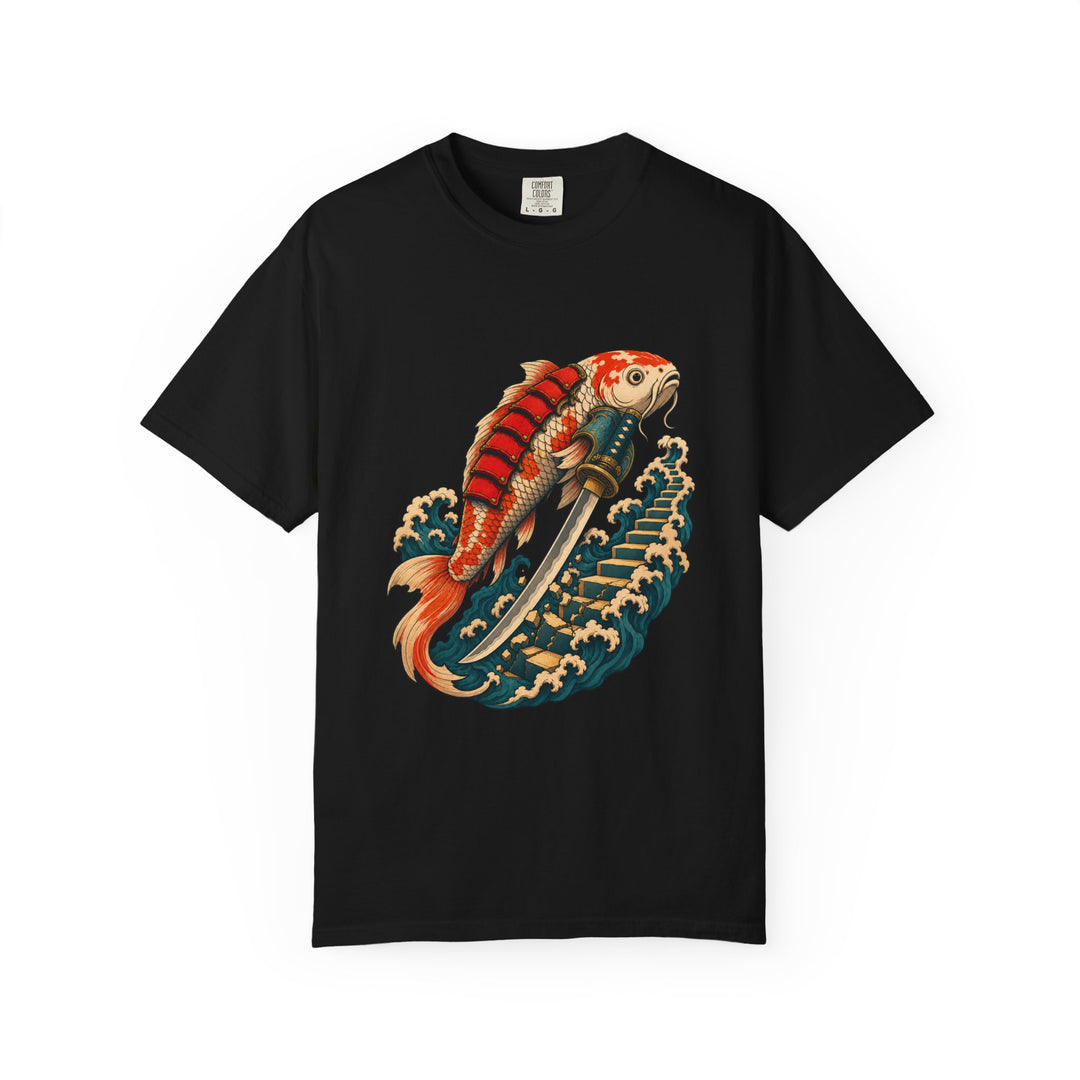 Tide Split Ronin Surrealist Koi Samurai Graphic Tee