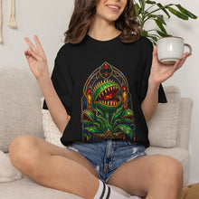 Stained Glass Carnivorous Plant T-Shirt Graphic