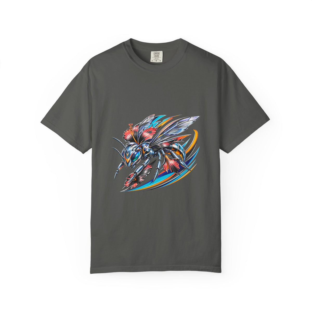 Chrome Hibiscus Hornet Racer Graphic Tee