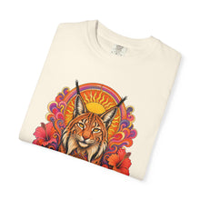 Psychedelic Sun Lynx Hibiscus T-Shirt Graphic