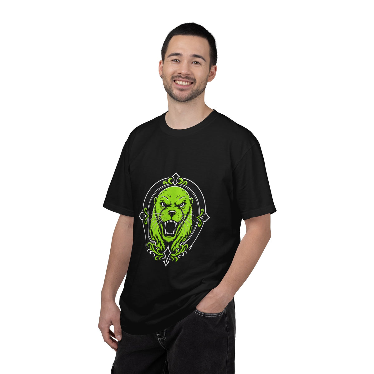 Ferocious Neon Otter Crest T-Shirt Graphic