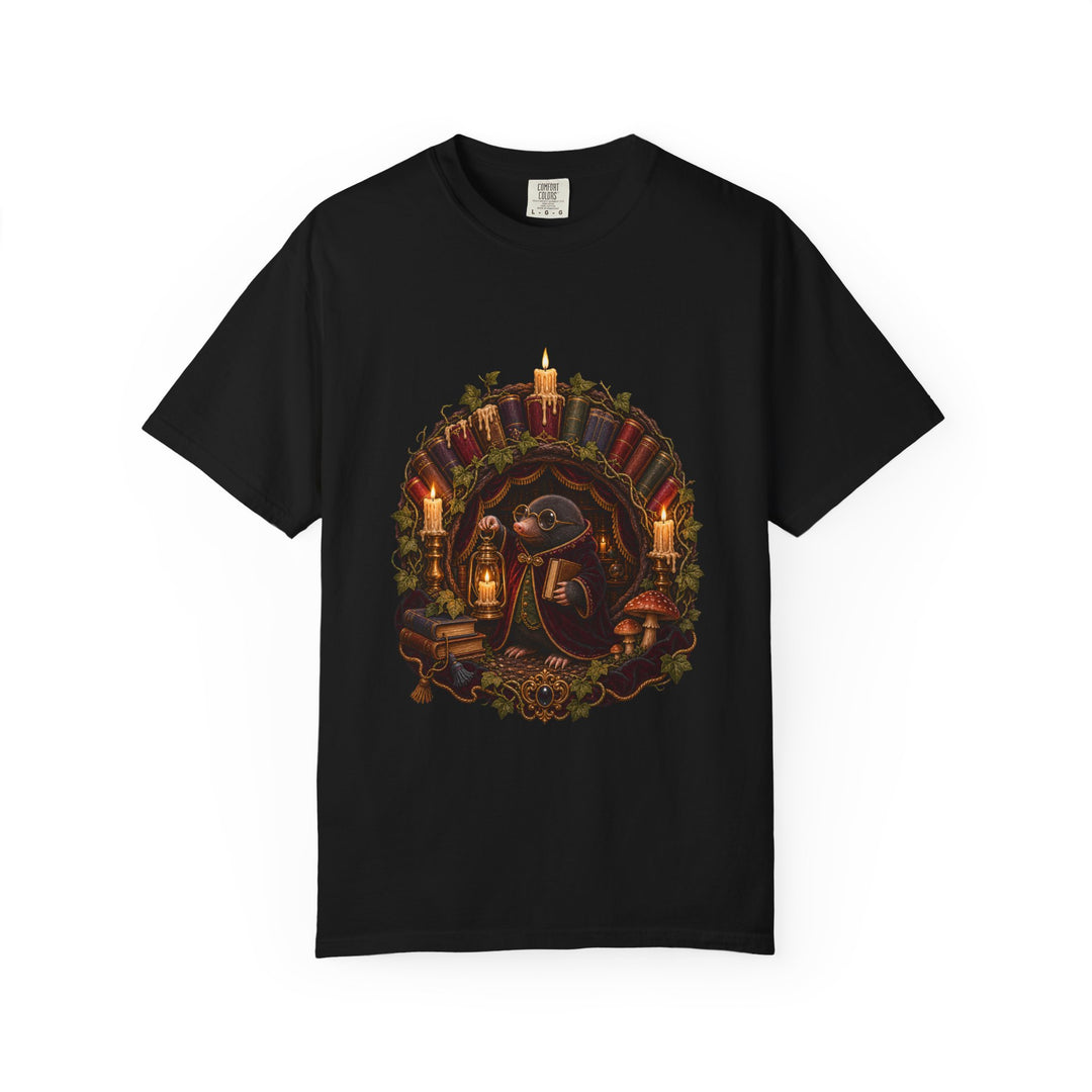 Velvet Library Candle Mole T-Shirt Graphic