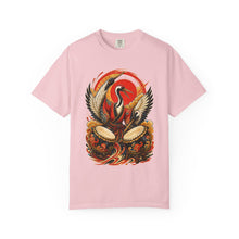 Red Sun Crane Drummer Graphic Tee