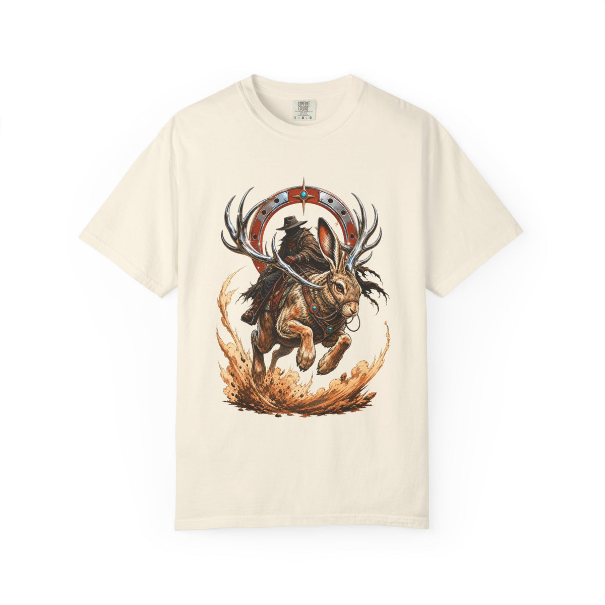 Desert Chrome Jackalope Rider T-Shirt Graphic