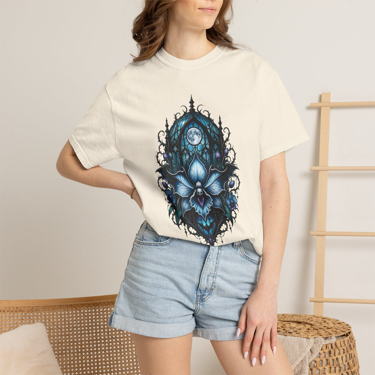 Gothic Bat Orchid Greenhouse T-Shirt Graphic