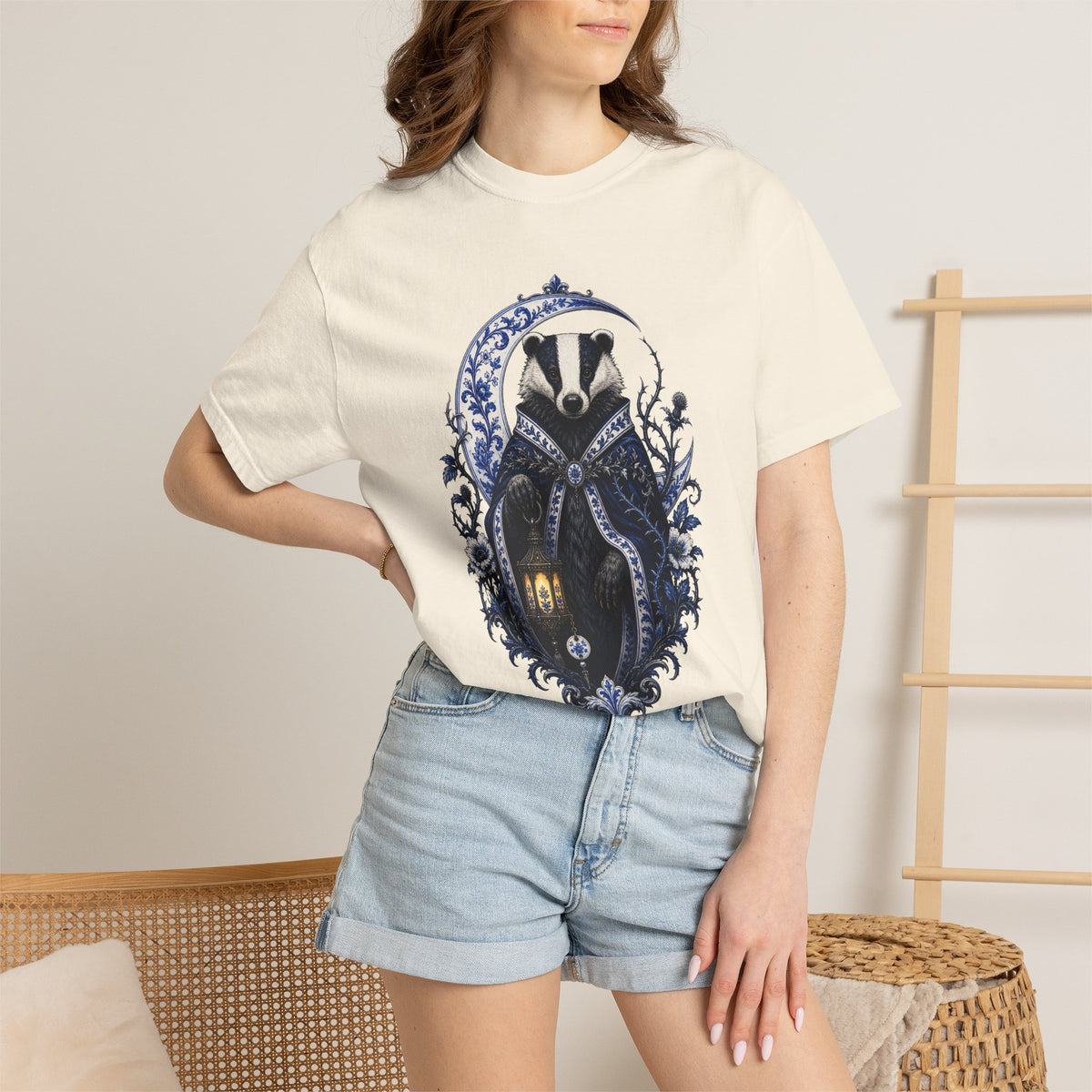 Gothic Delft Moon Badger Graphic Tee