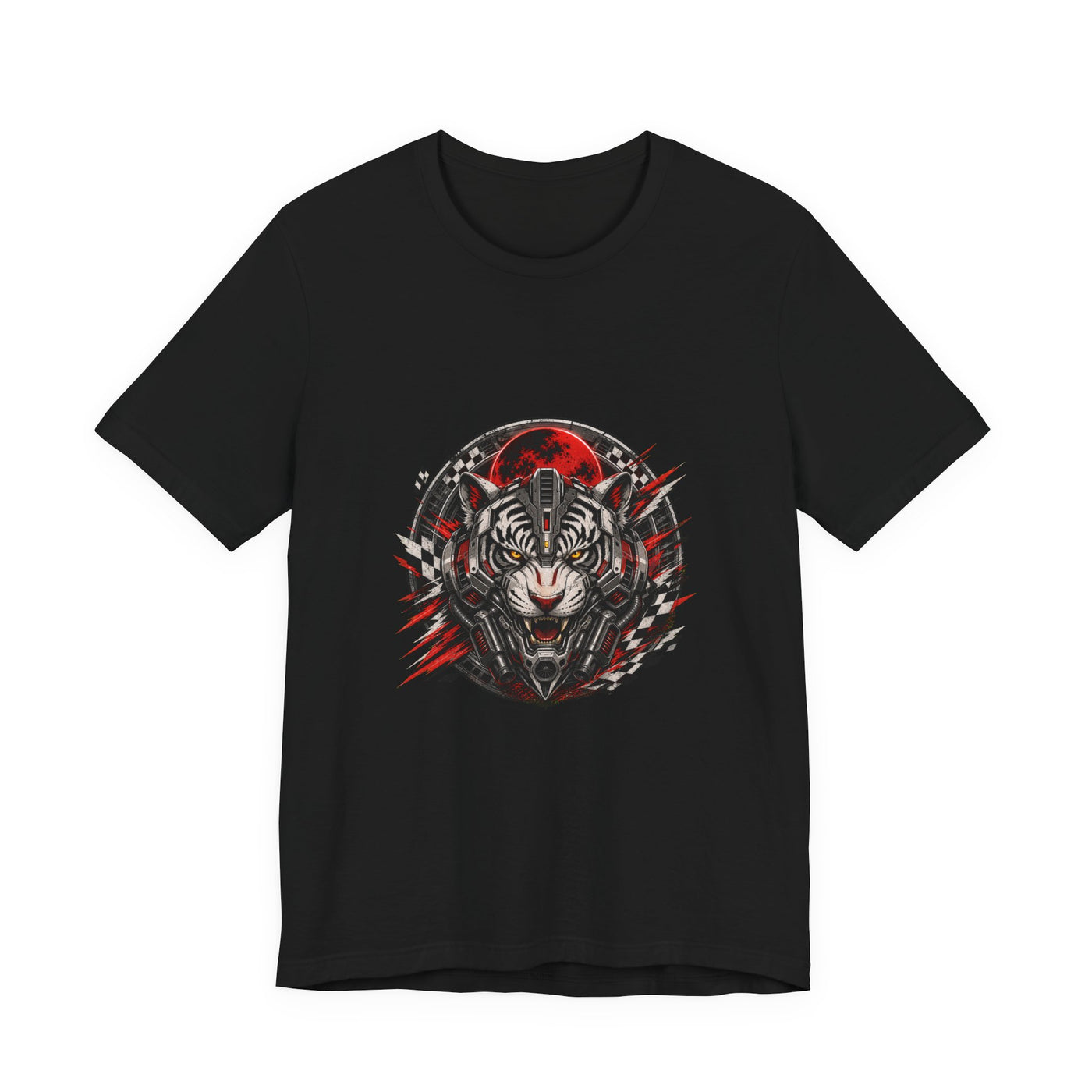 Mecha Tiger Racing Badge T-Shirt Graphic
