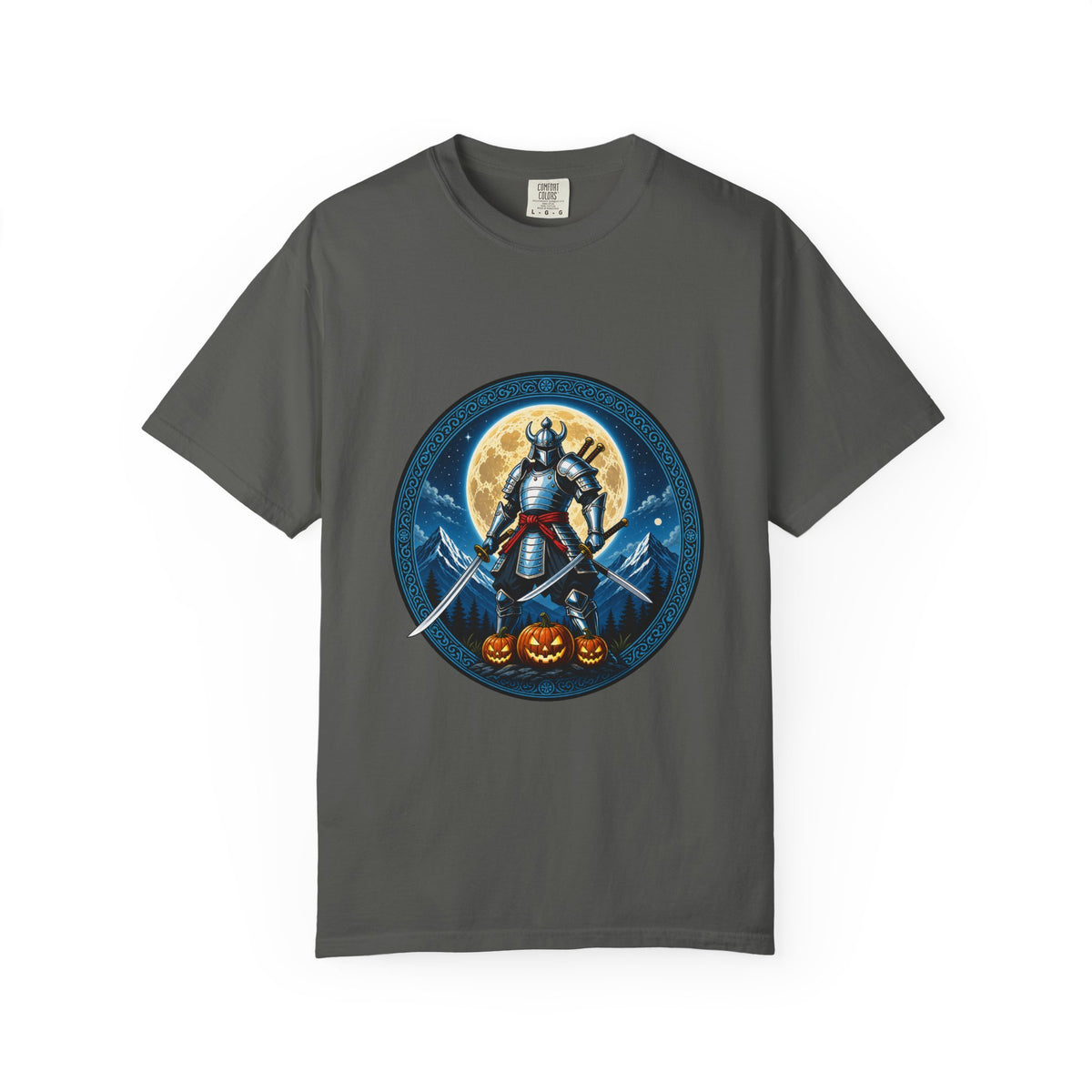 Moonlit Samurai Crest T-Shirt Graphic