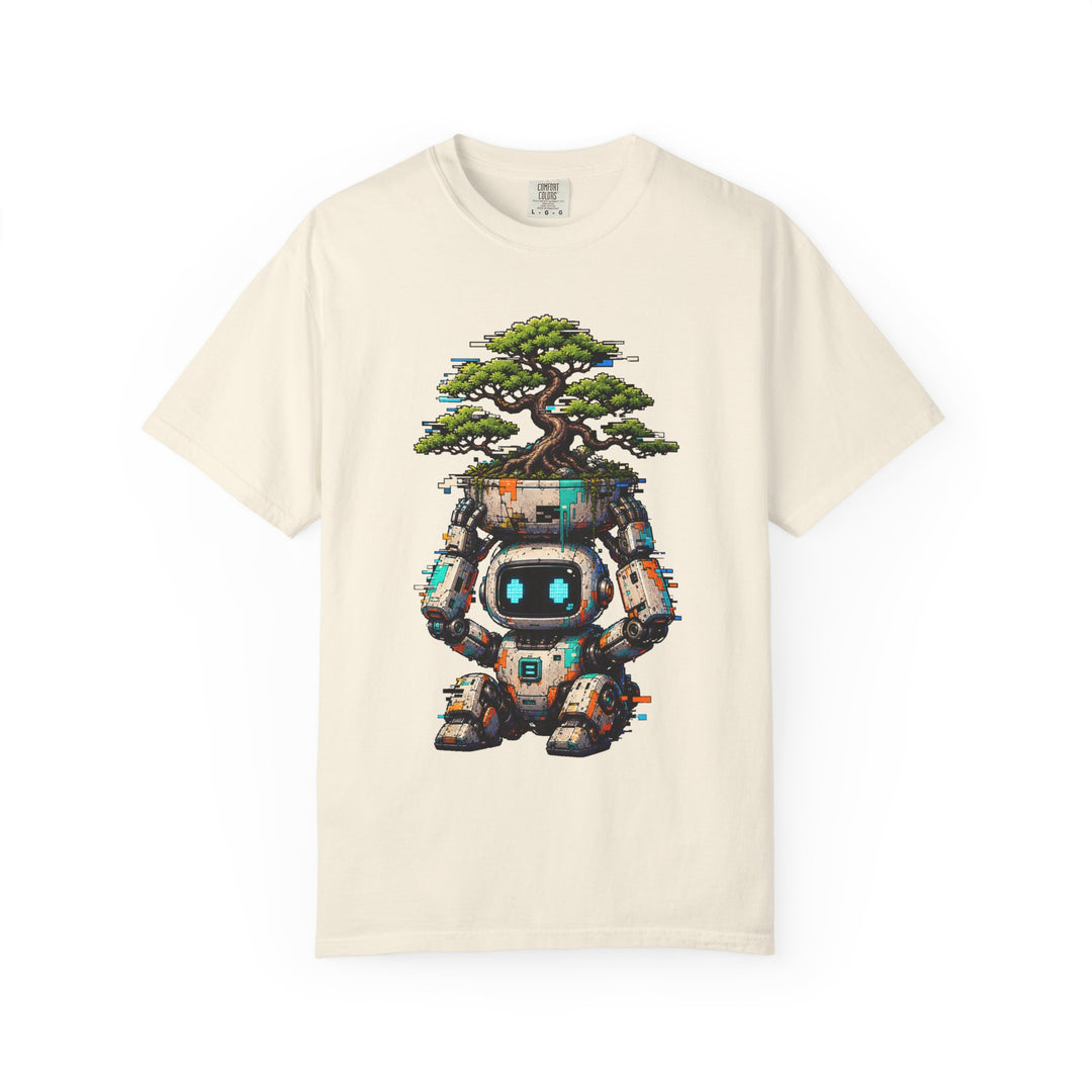 Glitch Bonsai Street Robot T-Shirt Graphic