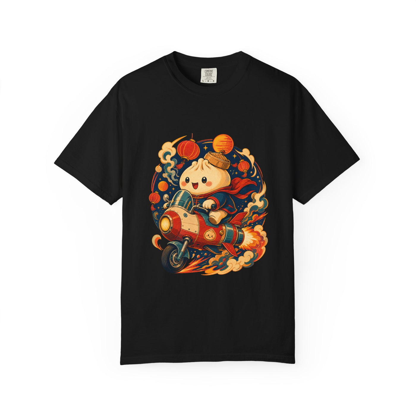 Risograph Bao Rocket Scooter T-Shirt Graphic