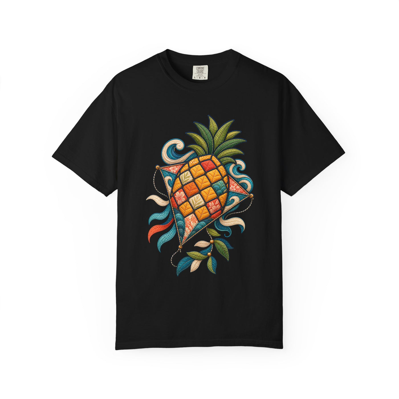 Quilted Surf Pineapple Kite T-Shirt Graphic