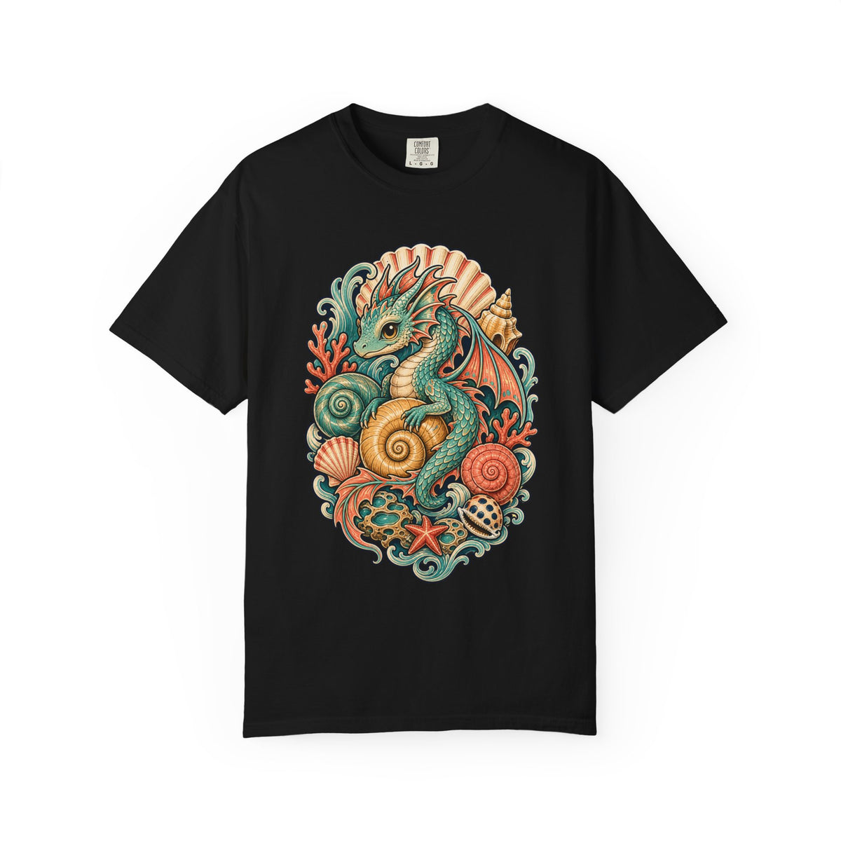 Coastal Shell Dragon T-Shirt Graphic