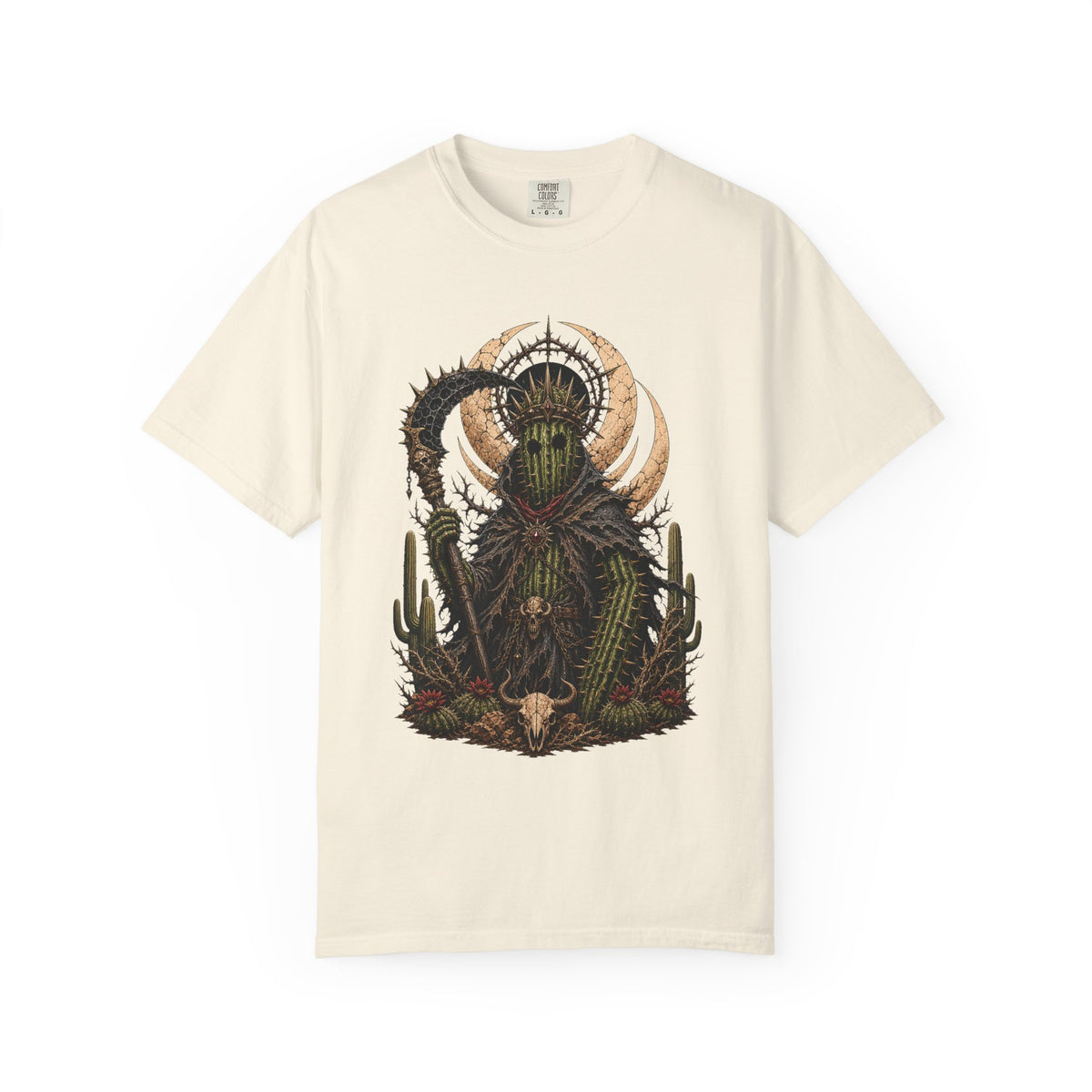 Punk Metal Cactus Reaper T-Shirt Graphic