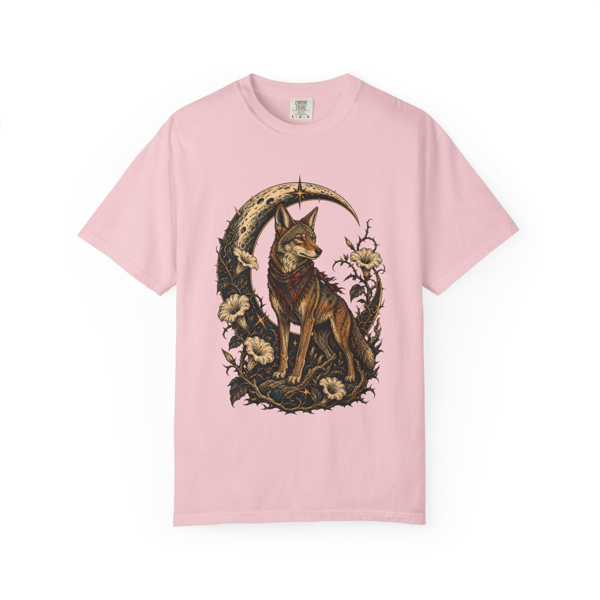 Plaid Moon Coyote Graphic Tee