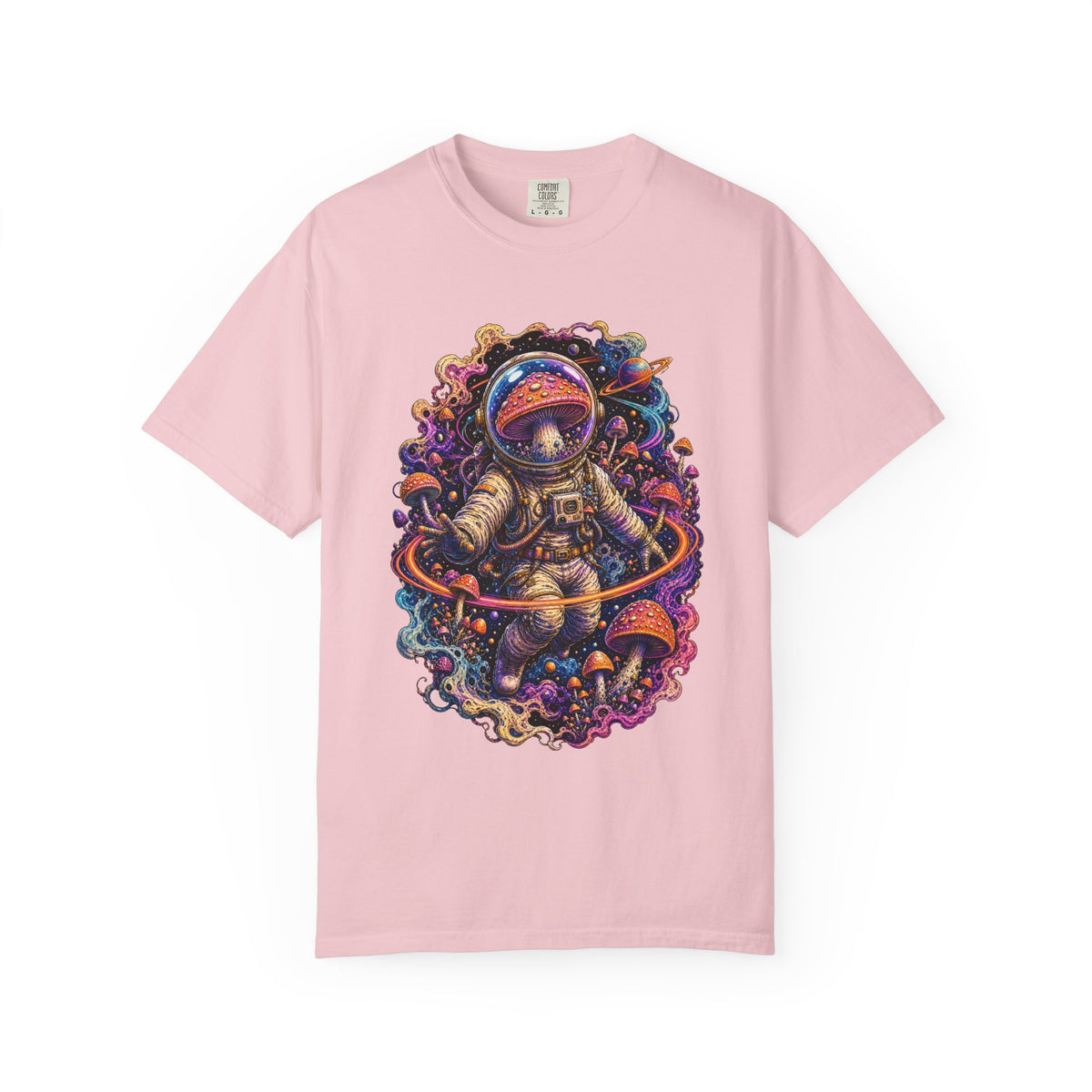 Psychedelic Mushroom Astronaut T-Shirt Graphic
