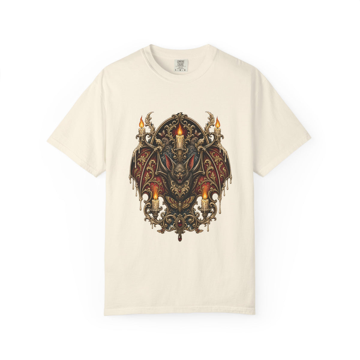 Baroque Candle Bat Graphic Tee