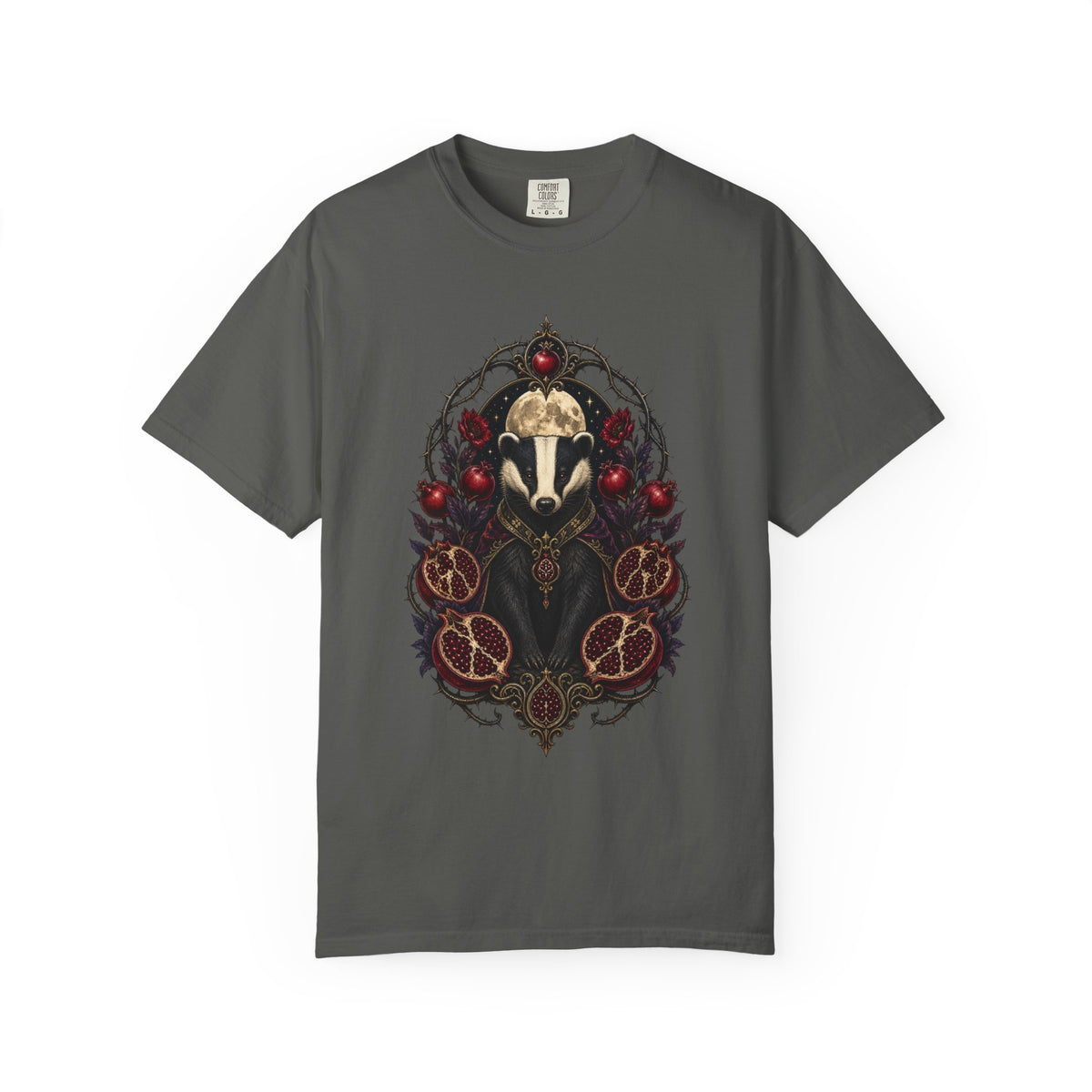 Gothic Pomegranate Badger Graphic Tee