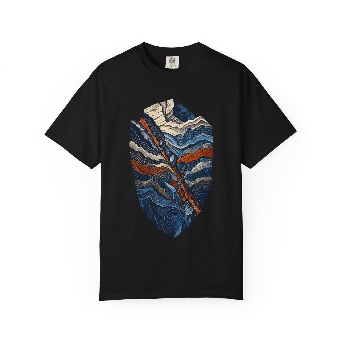Tectonic Faultline Field Print Graphic Tee