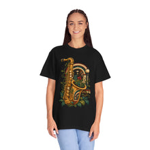 Embroidered Subway Garden Saxophone T-Shirt Graphic