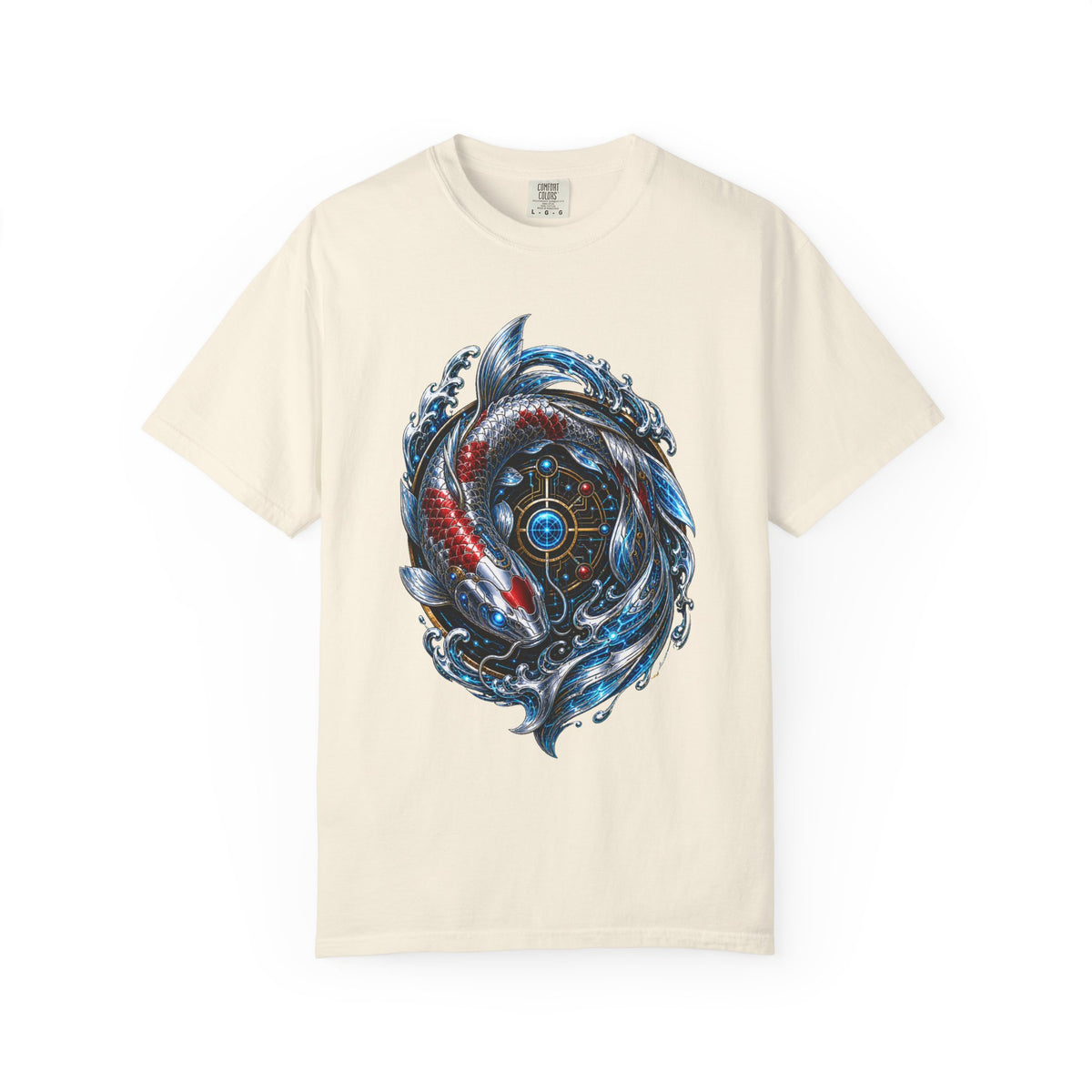 Chrome Koi Circuit Guardian T-Shirt Graphic