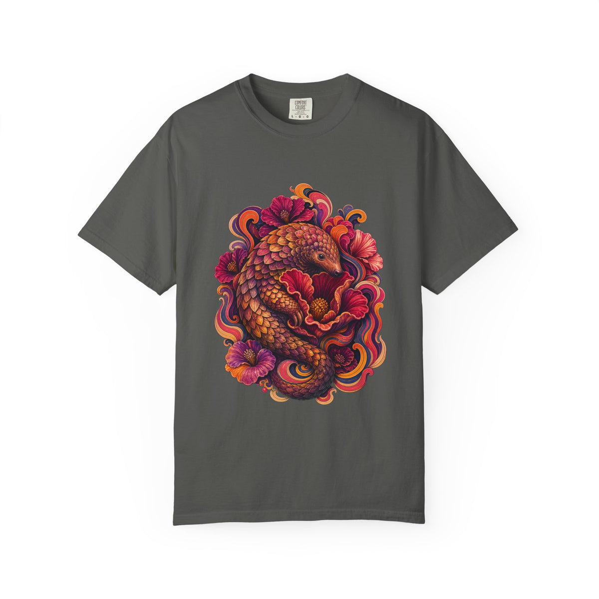 Psychedelic Velvet Pangolin Bloom Graphic Tee