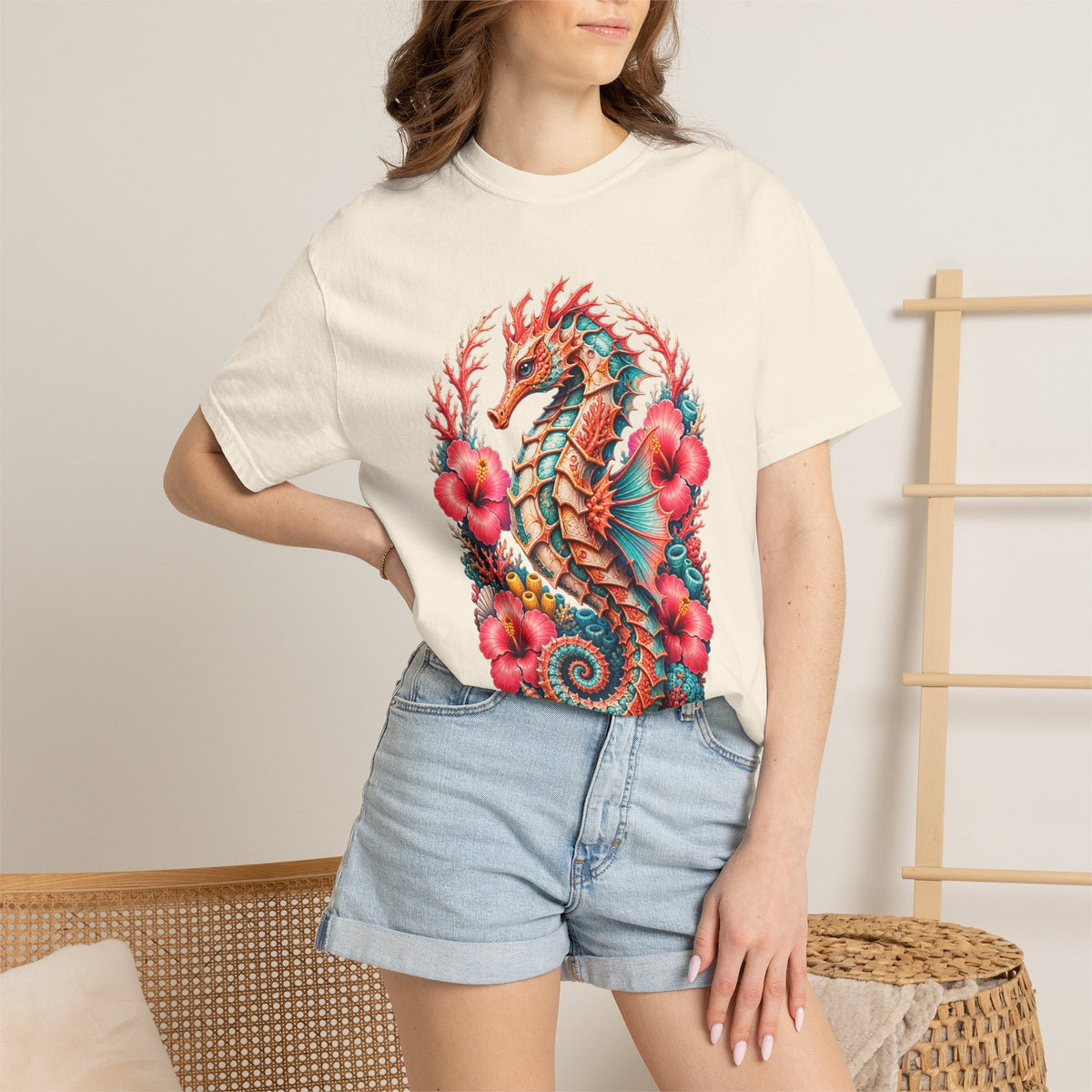 Hibiscus Reef Seahorse Guardian Graphic Tee