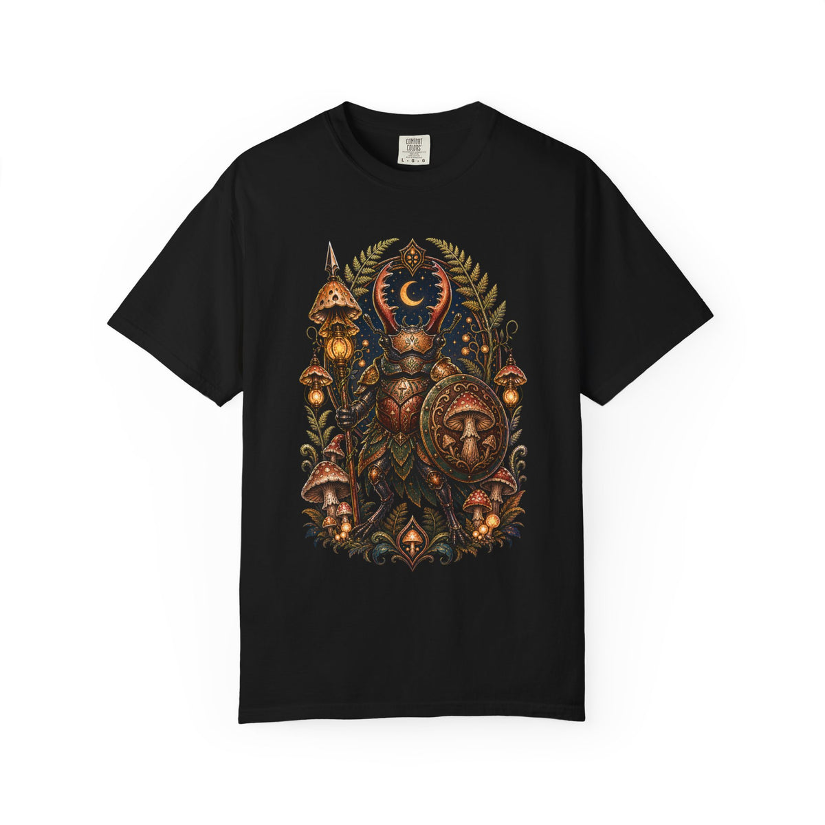 Mushroom Beetle Guardian T-Shirt Graphic
