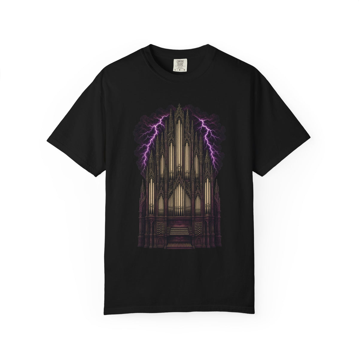 Cathedral Pipe Organ Storm Graphic Tee