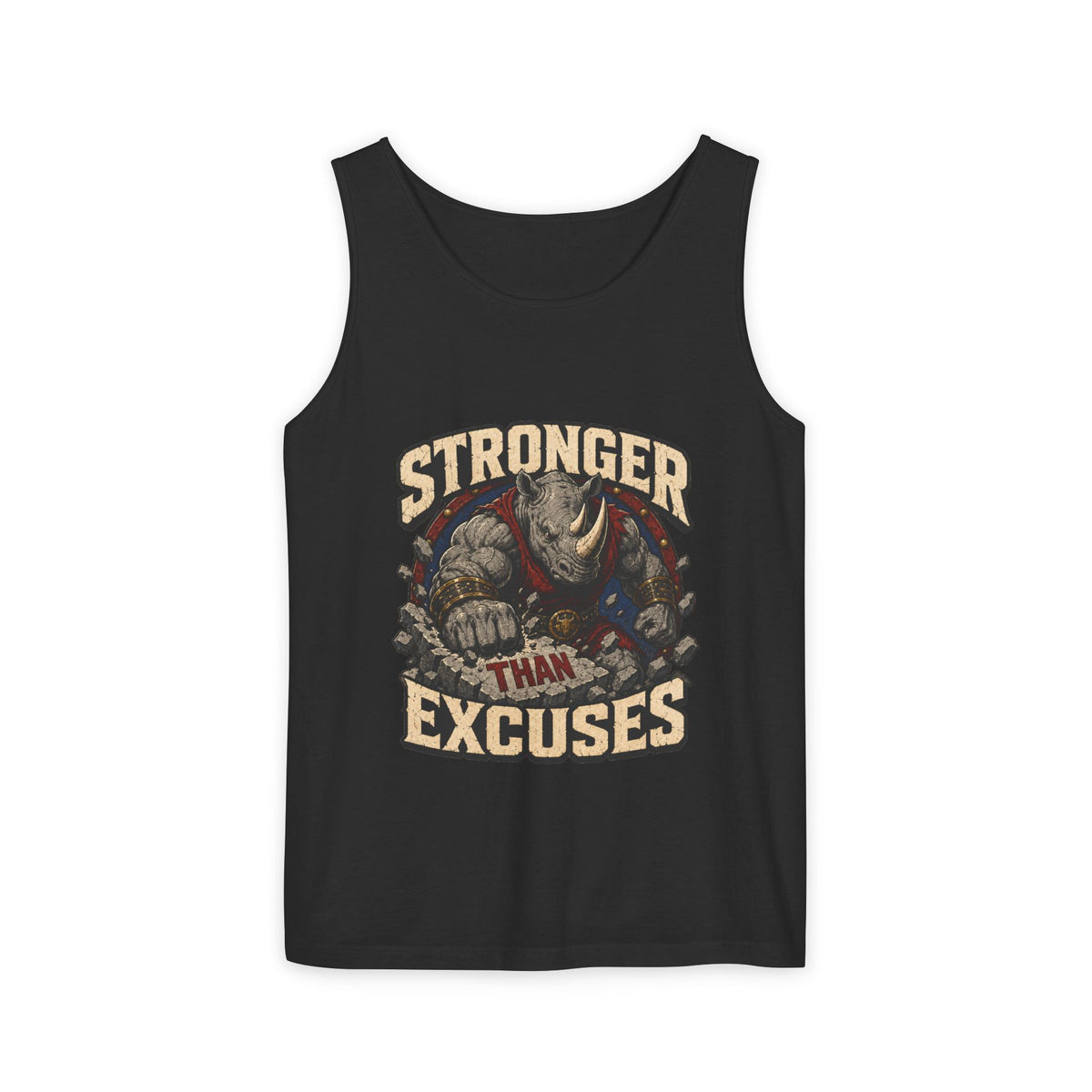 Stronger Than Excuses Rhino Workout Tank