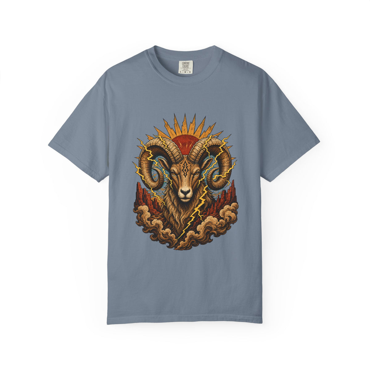 Desert Thunder Ram Tattoo T-Shirt Graphic