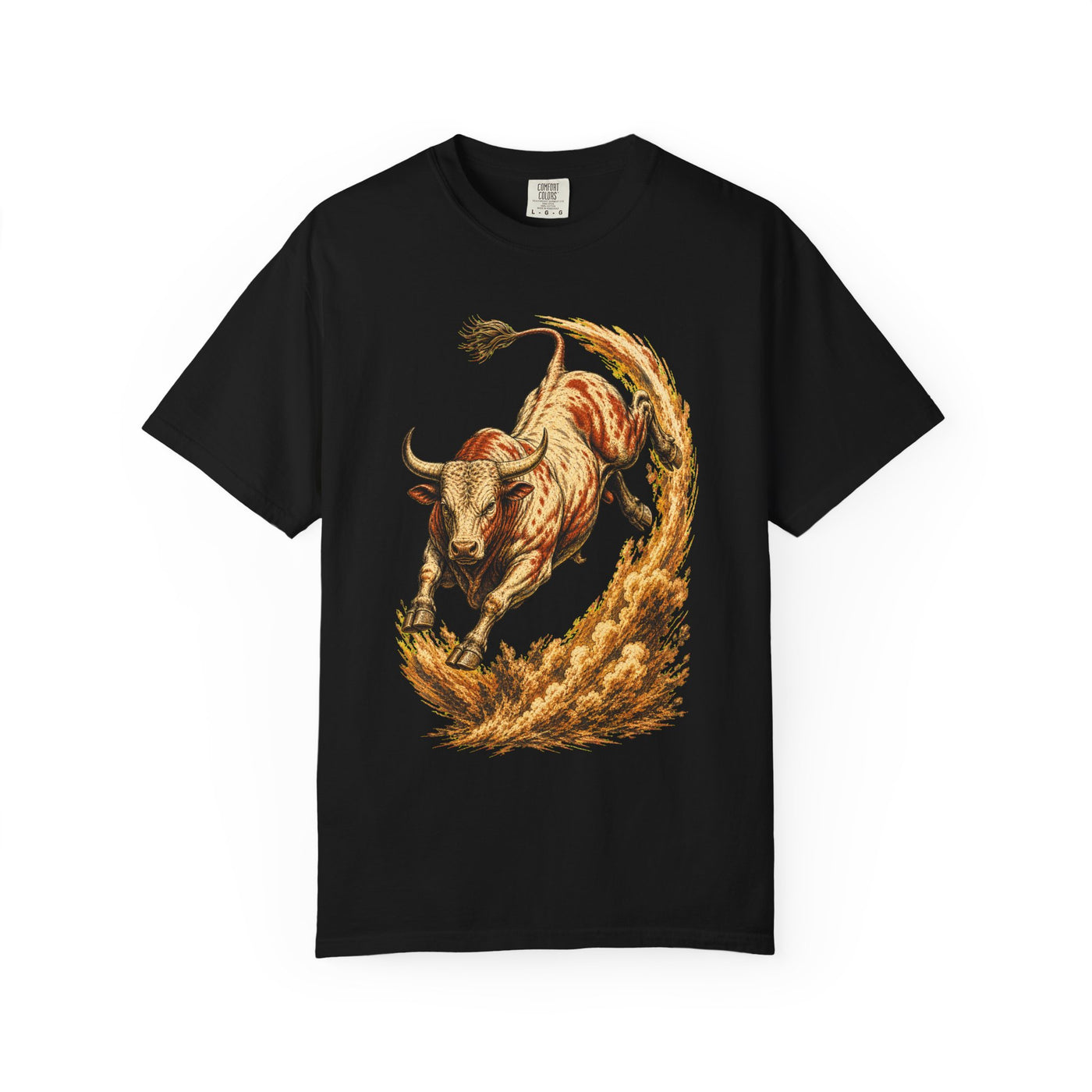 Duststorm Rodeo Bull Woodcut Graphic Tee