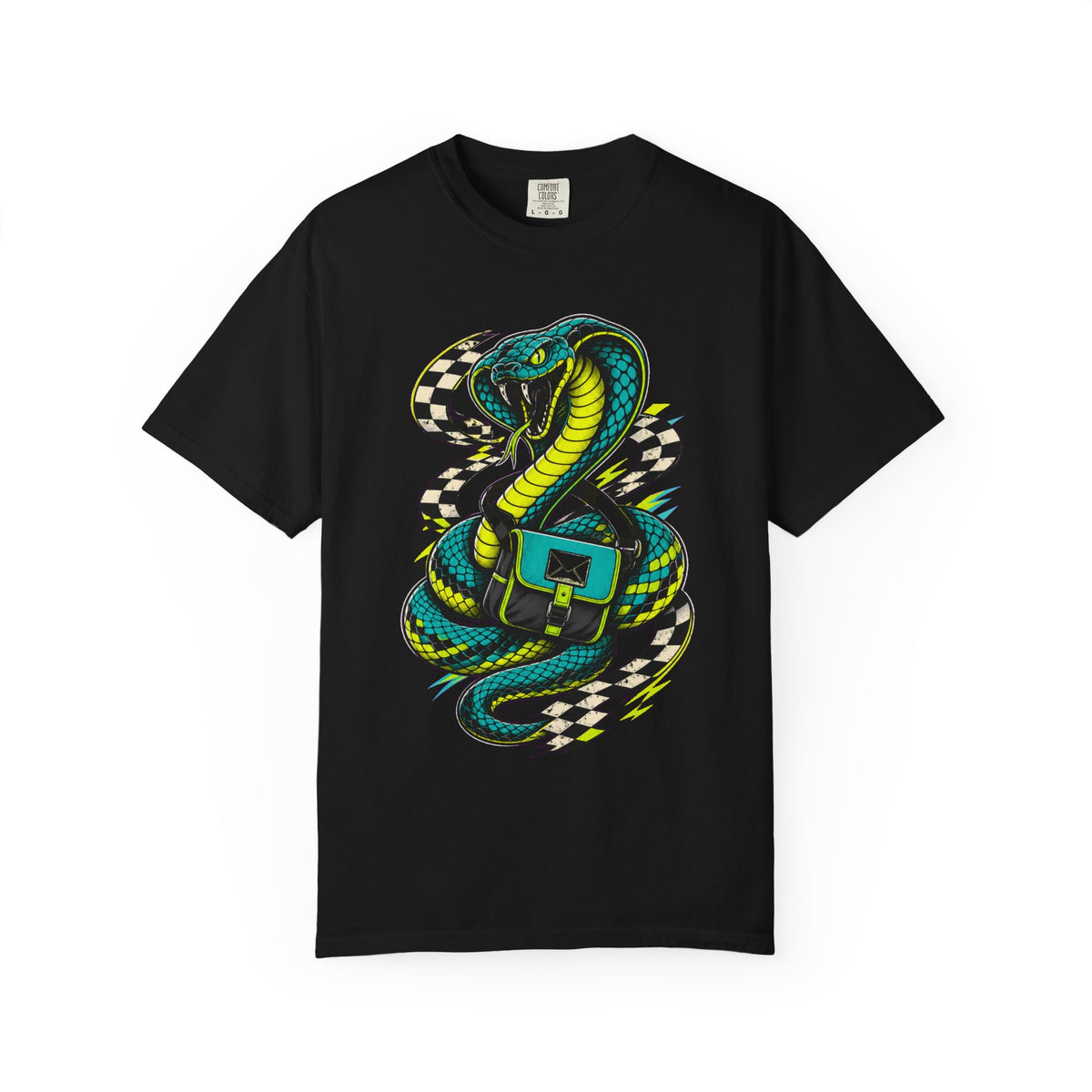 Neon Checker Cobra Courier Graphic Tee