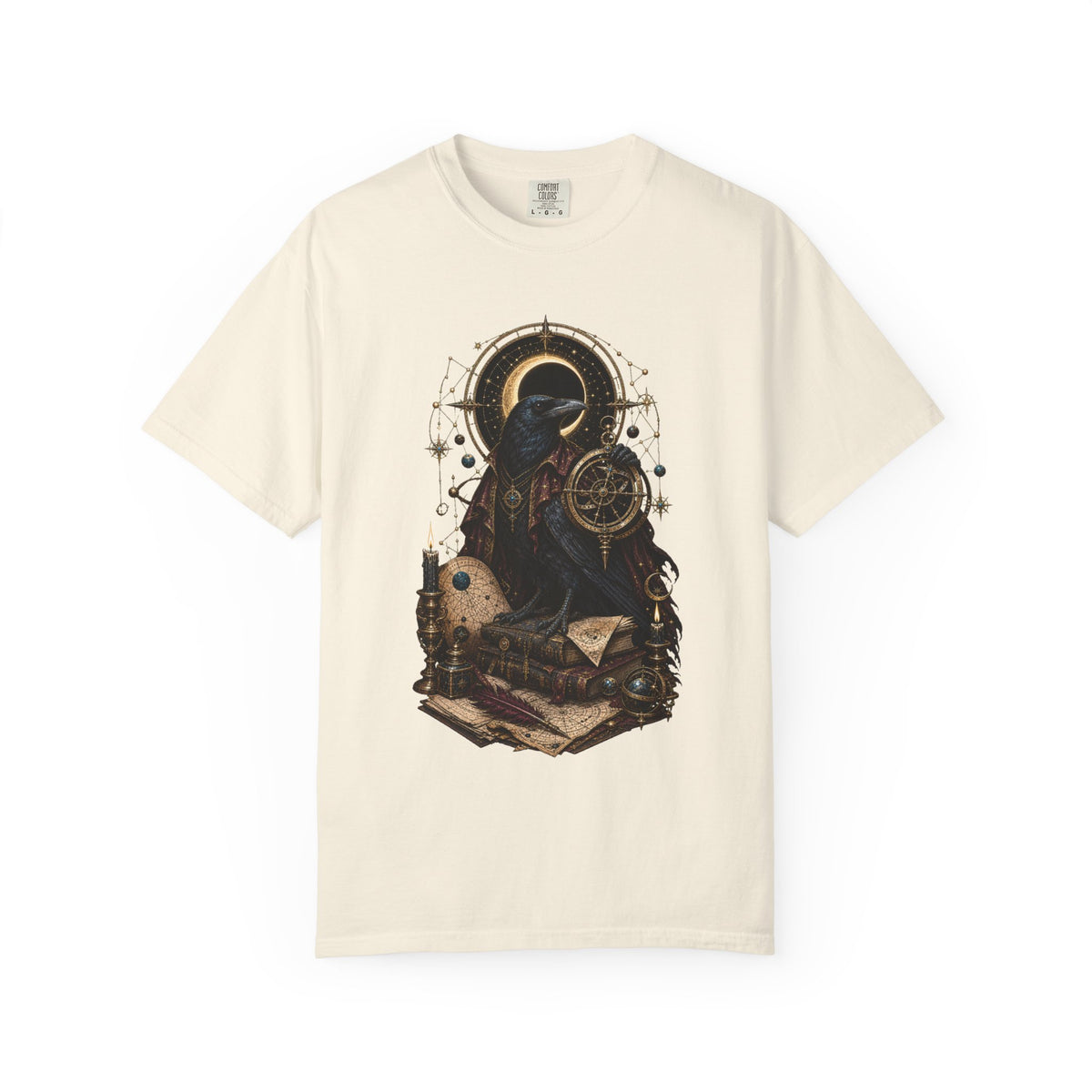 Dark Academia Raven Astronomer T-Shirt Graphic