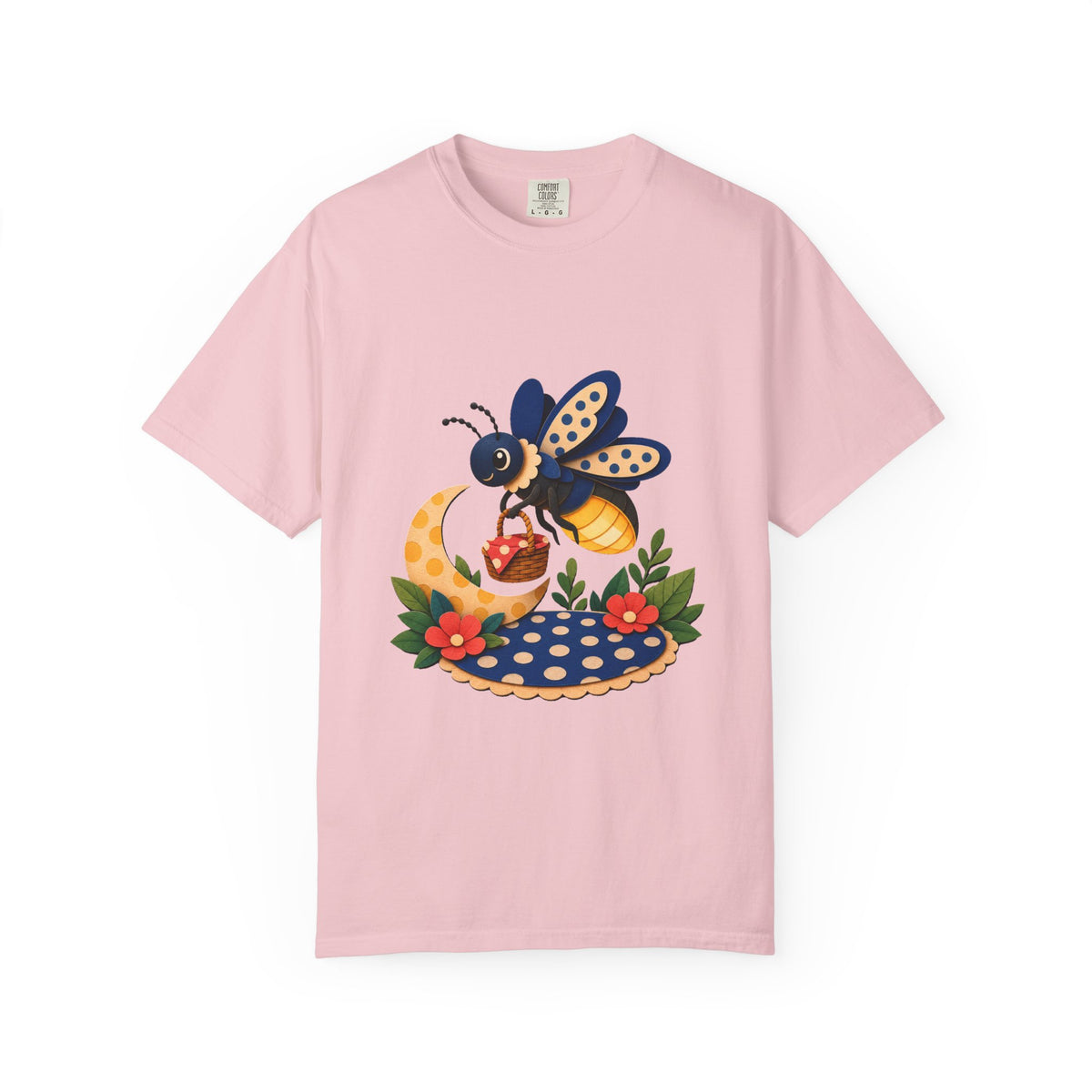 Paper Cut Polka Dot Firefly Picnic T-Shirt Graphic