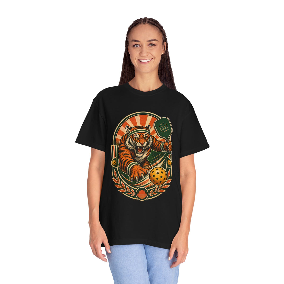 Pickleball Tiger Retro Sport T-Shirt Graphic