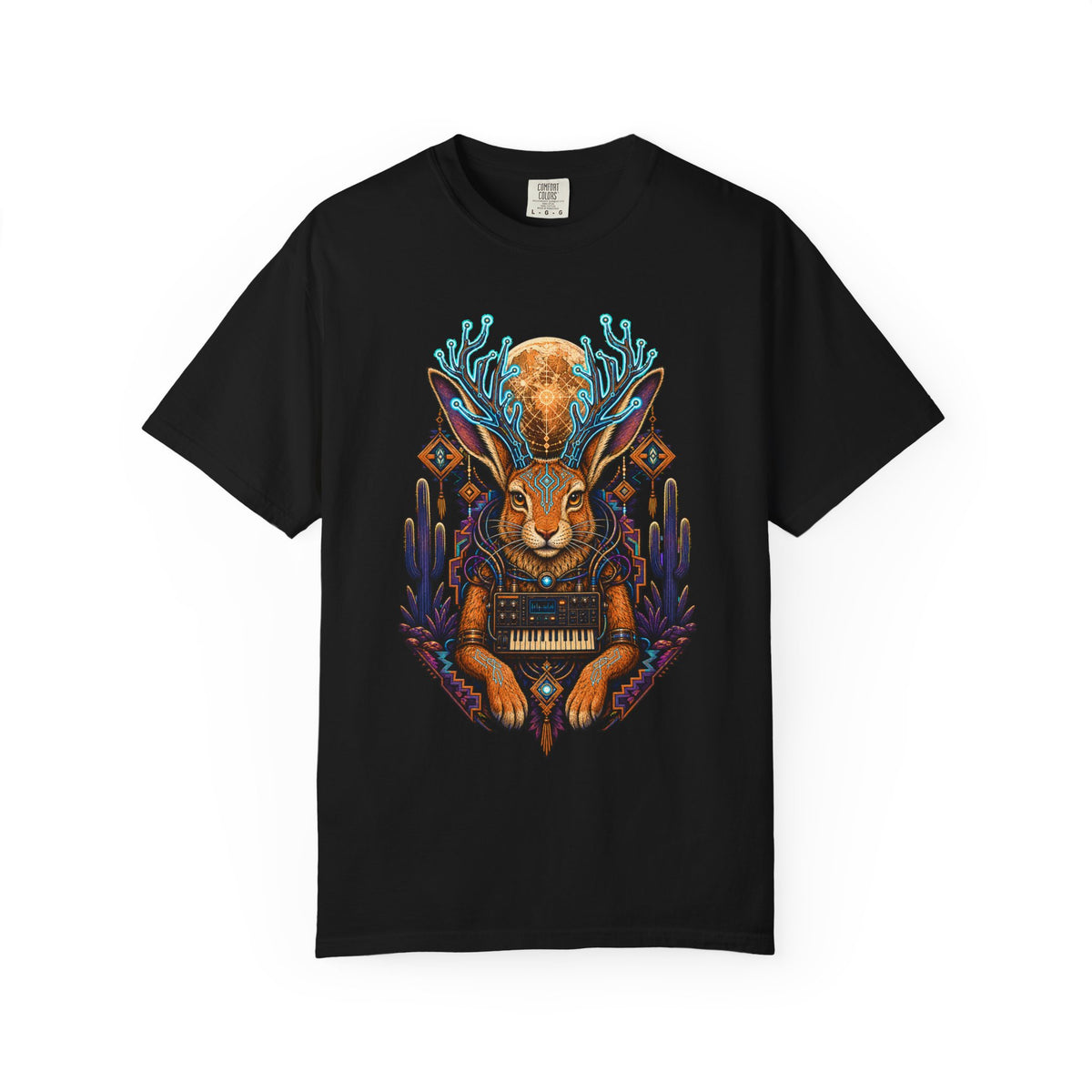 Cyberfolk Jackalope Synth Oracle T-Shirt Graphic