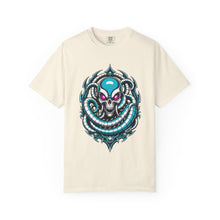 Neon Biomech Skull Tentacle T-Shirt Graphic