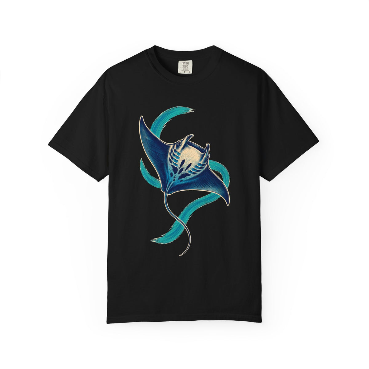 Abyssal Manta Current Risograph Graphic Tee