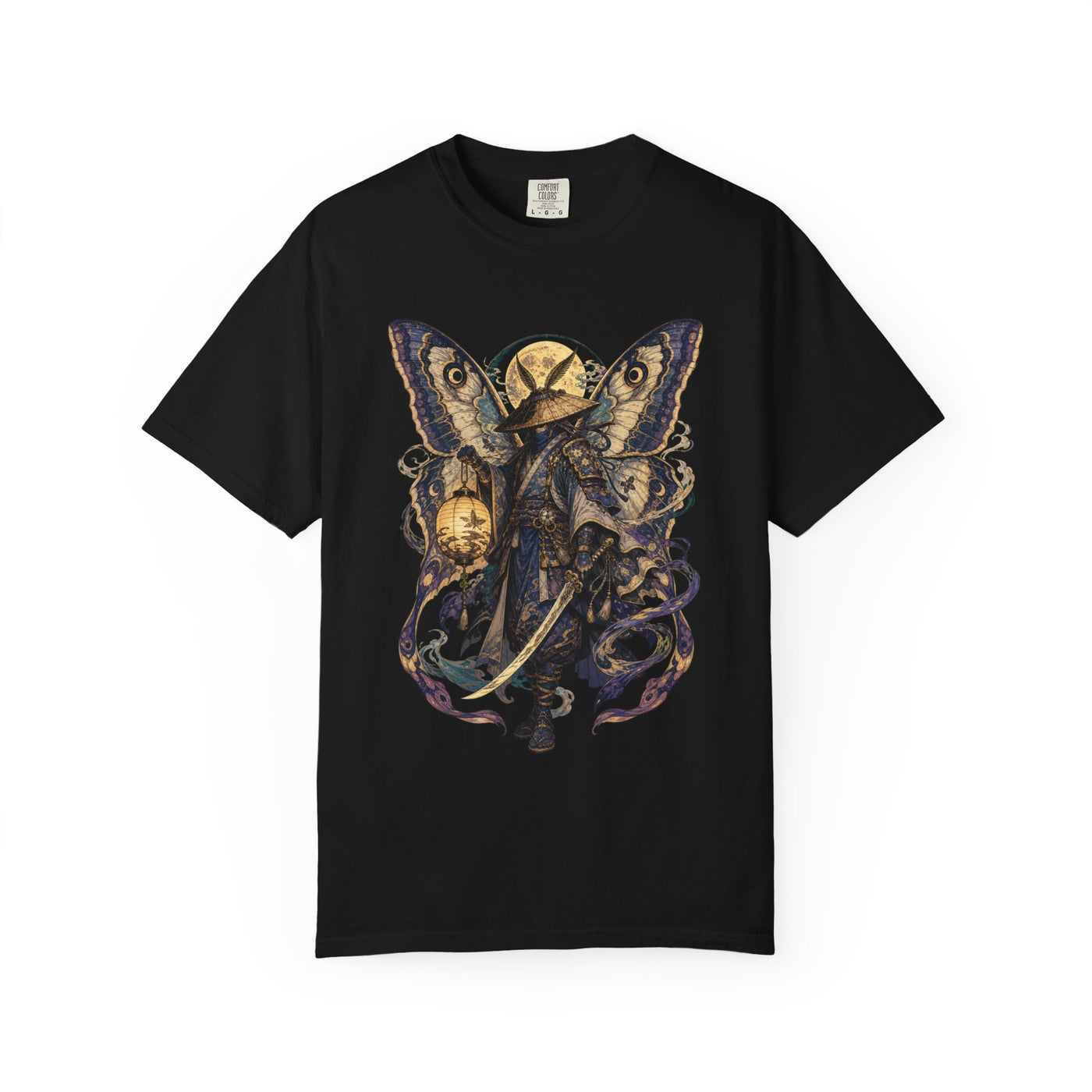 Lunar Moth Lantern Samurai T-Shirt Graphic
