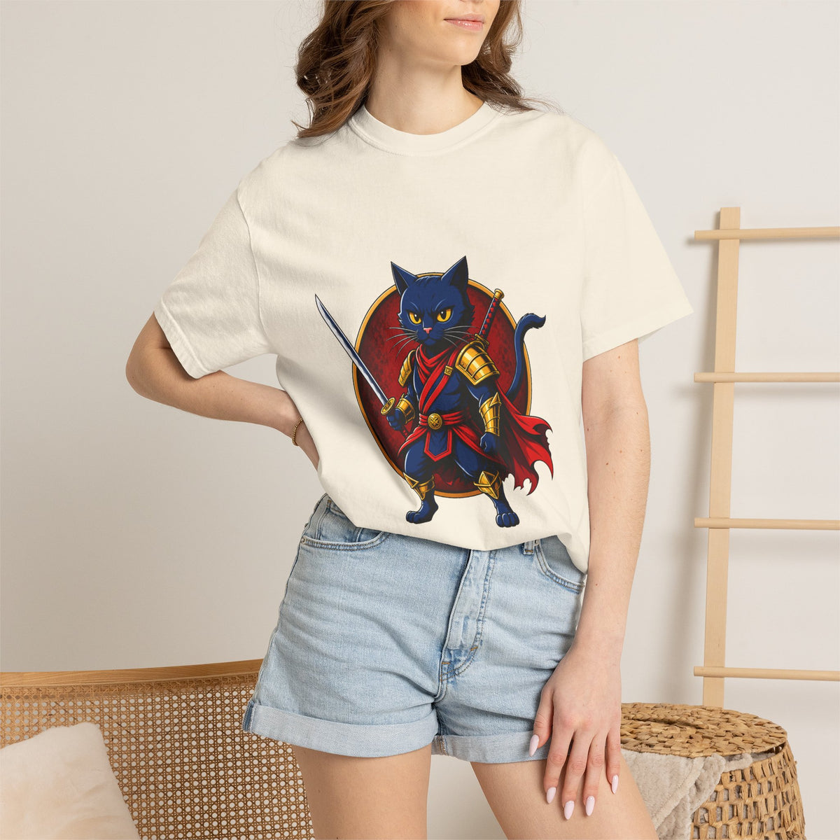 Warrior Cat Samurai T-Shirt Graphic
