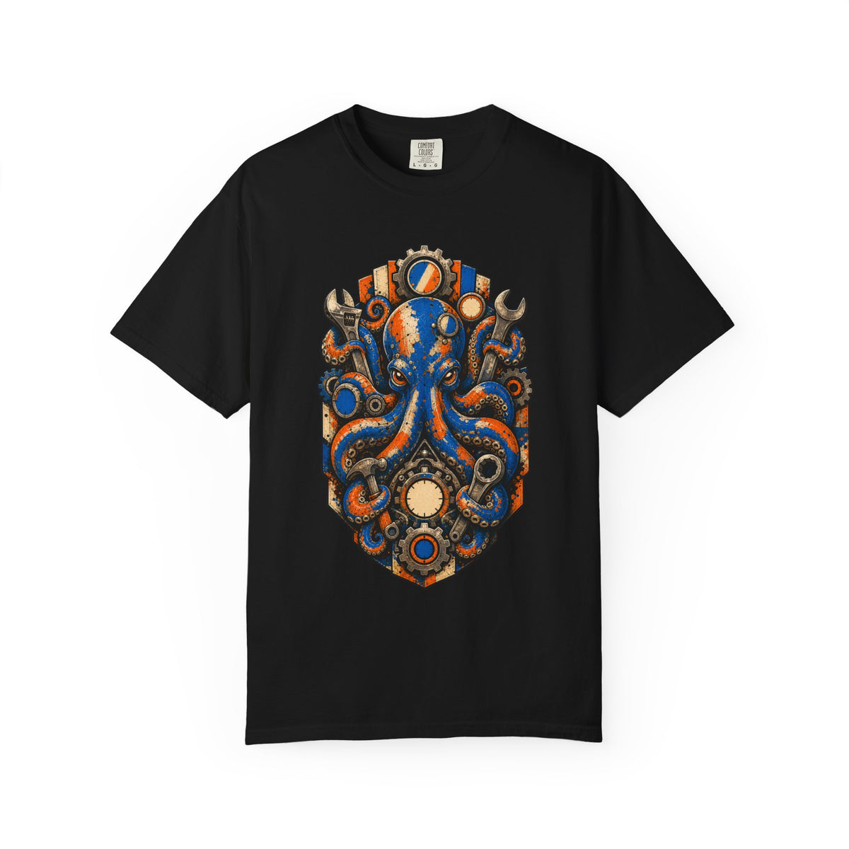 Abstract Octopus Mechanic T-Shirt Graphic