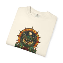 Stained Glass Cactus Owl Graphic Tee