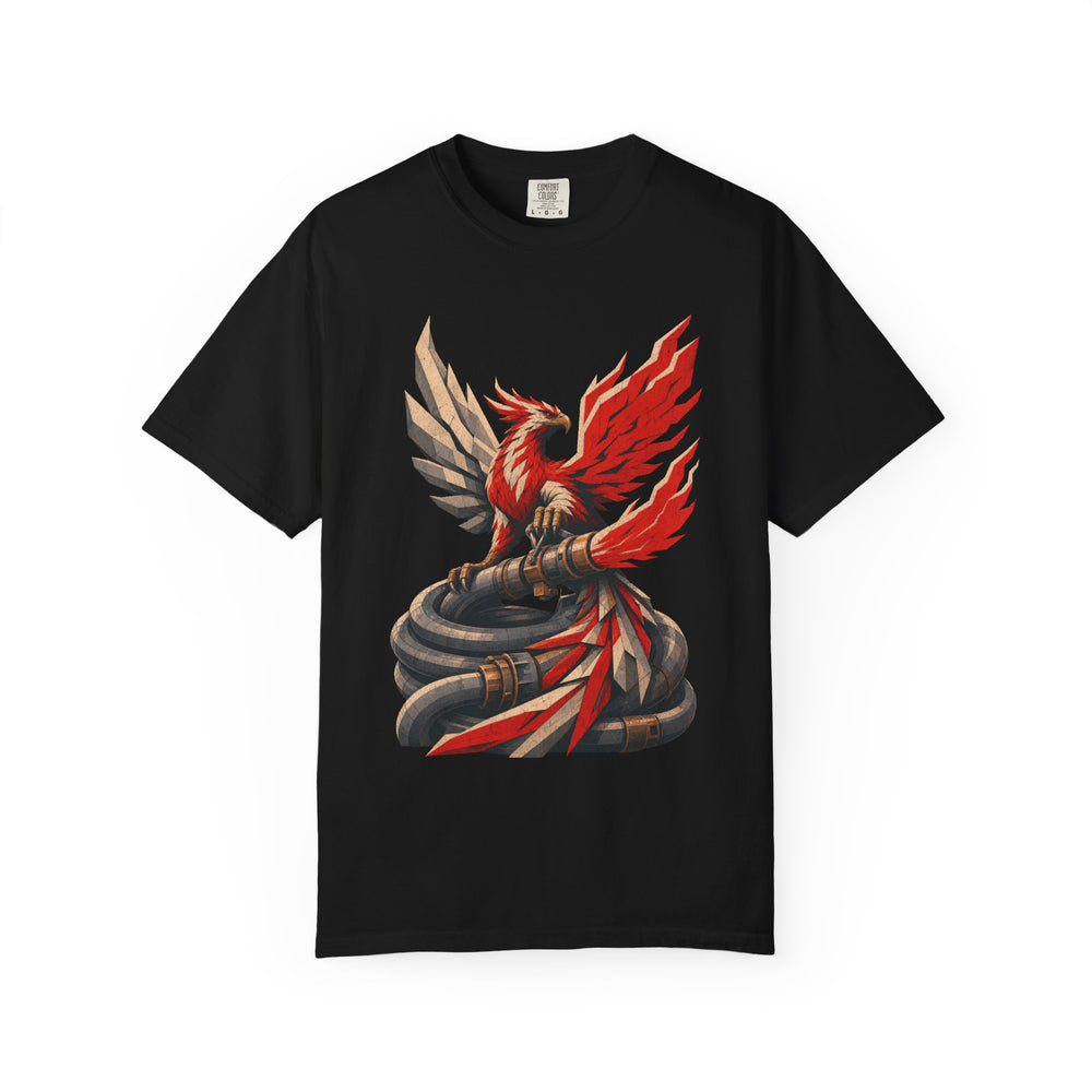 Phoenix Fire Crew graphic on a Black tee