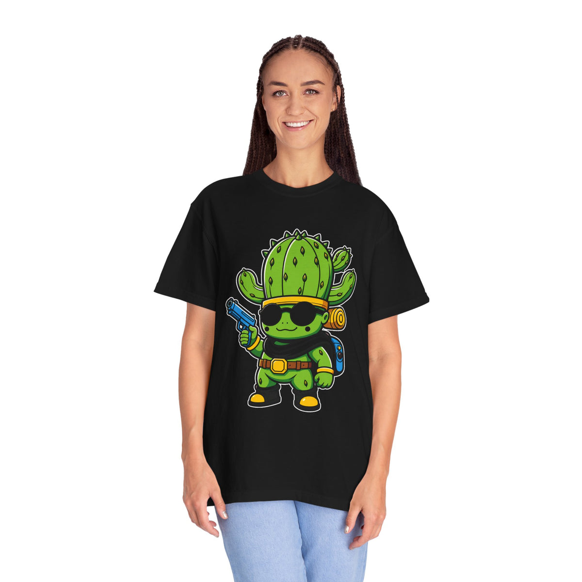 Cactus Gunslinger Chibi T-Shirt Graphic
