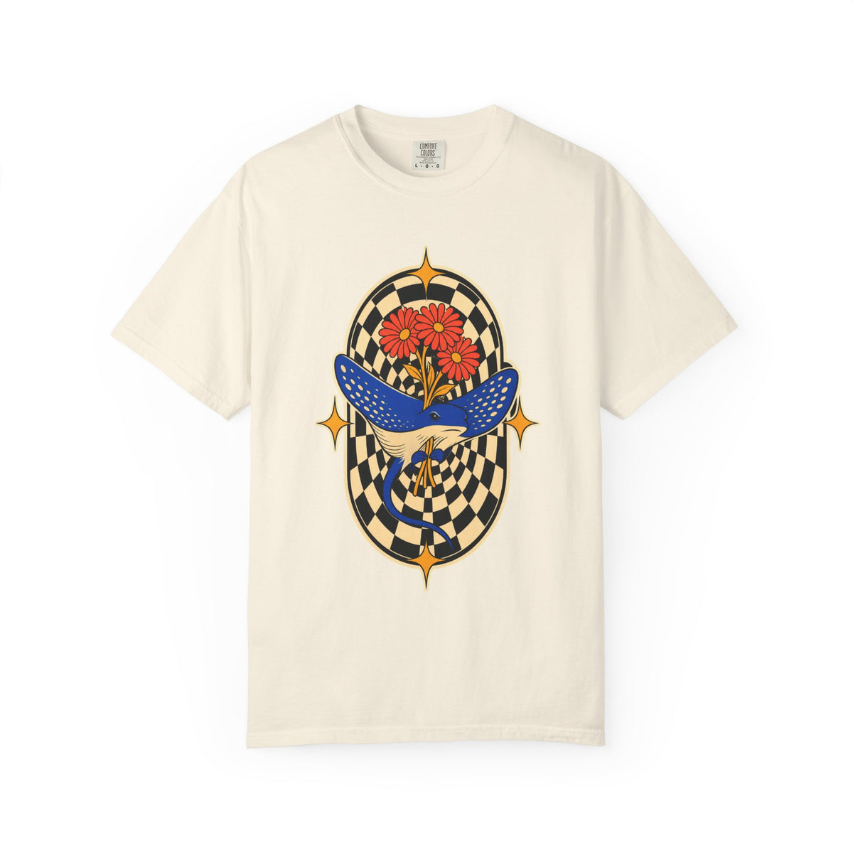 Cobalt Manta Checker Graphic Tee